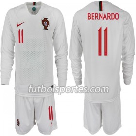 Camisetas Portugal BERNARDO 11 Niño Segunda Equipacion Mundial 2018 Manga Larga